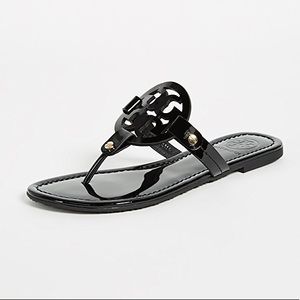 Never worn- Tory Burch Miller Thong Sandals black!